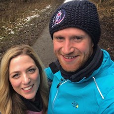 Tom with partner Ceri