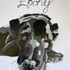 Commission of a dog in a pop-art style